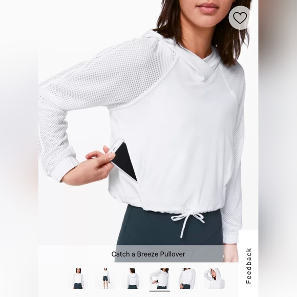 Lululemon/ Catch A Breeze/ Slightly Cropped Pullover/ Approx. Size US M/6 - Picture 4 of 15